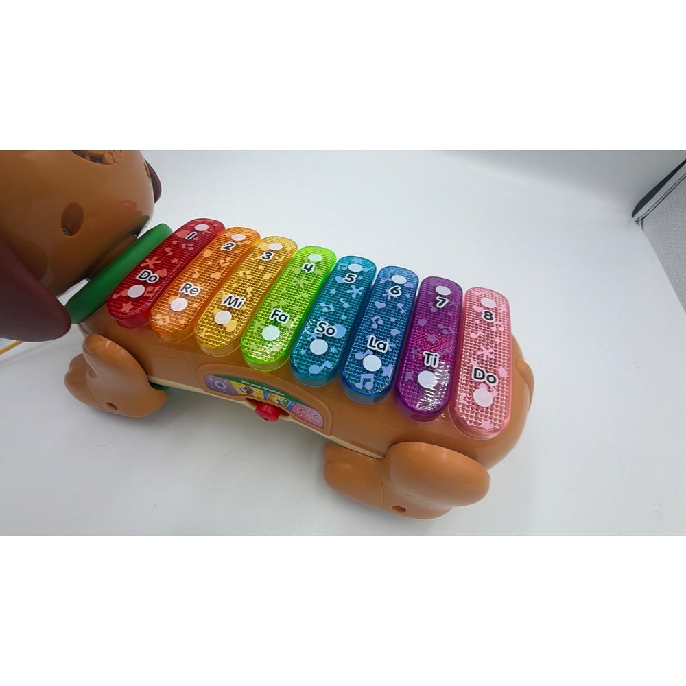 VTech Zoo Jamz Xylophone Dog‎ Musical Pull Toy Orange Multi Color 80-196200